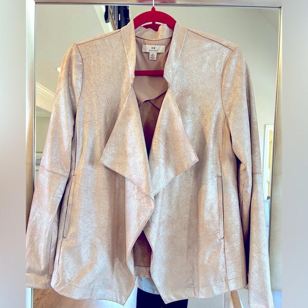 Halston size small metallic jacket